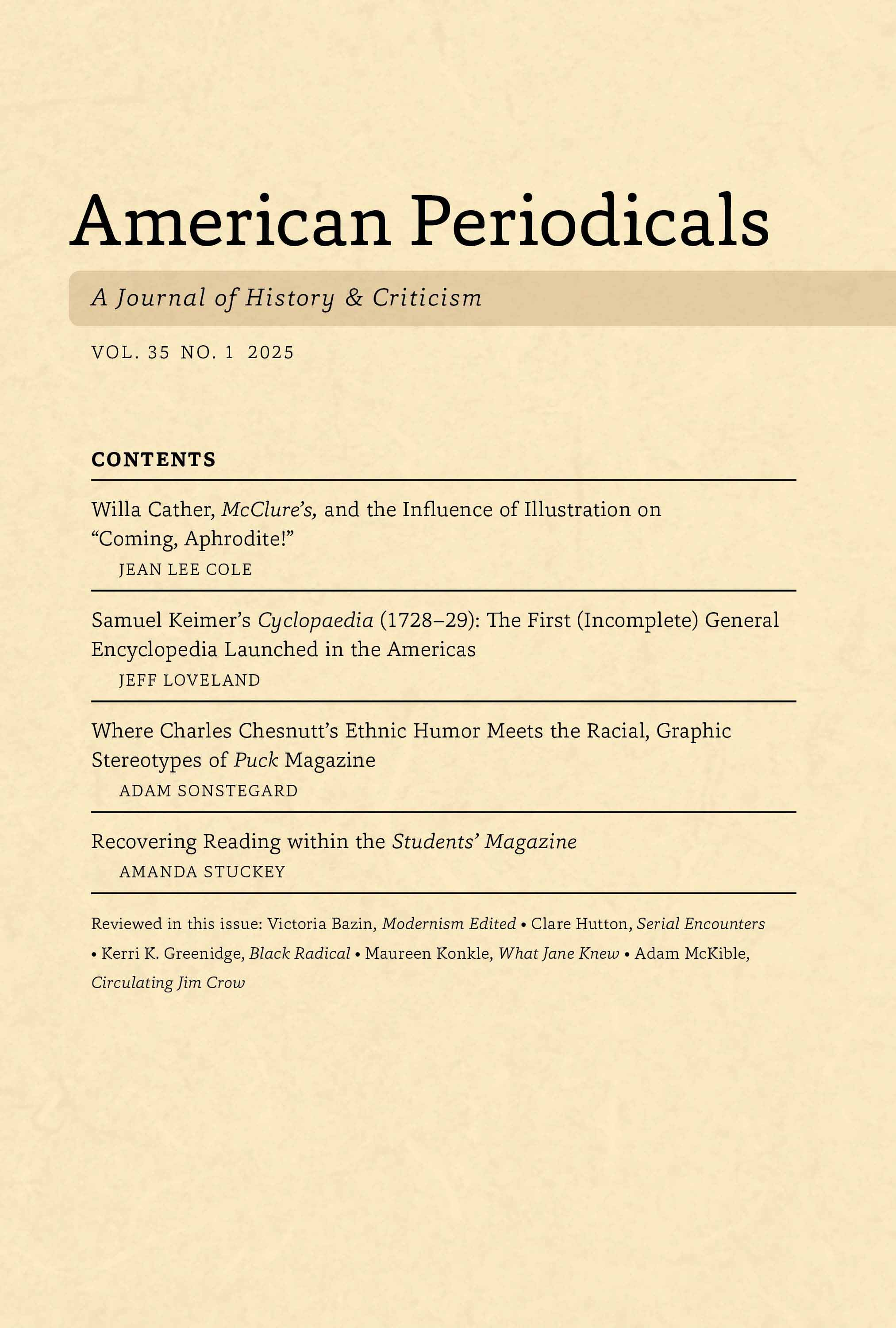 American Periodicals cover